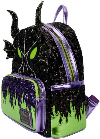 Mini sac à dos Maléfique Dragon Sequin Cosplay Light Up Loungefly