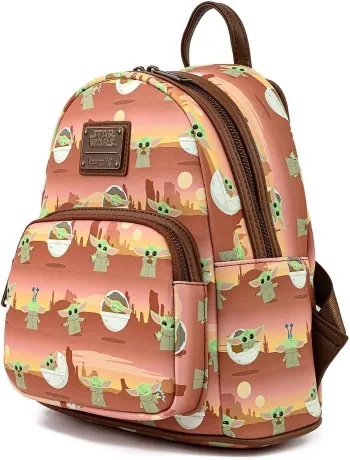 Mini sac à dos Le Mandalorien Grogu Scène Impression Intégrale Loungefly