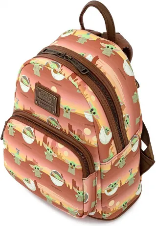 Mini sac à dos Le Mandalorien Grogu Scène Impression Intégrale Loungefly