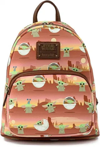 Mini sac à dos Le Mandalorien Grogu Scène Impression Intégrale Loungefly