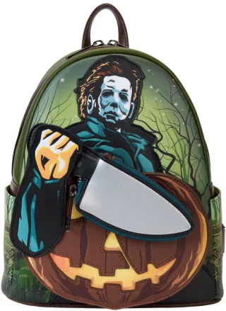 Mini sac à dos Michael Myers Citrouille Glow avec porte-monnaie Loungefly