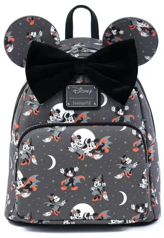 Mini sac à dos Mickey Vampire et Minnie Mouse Sorcière Halloween Loungefly