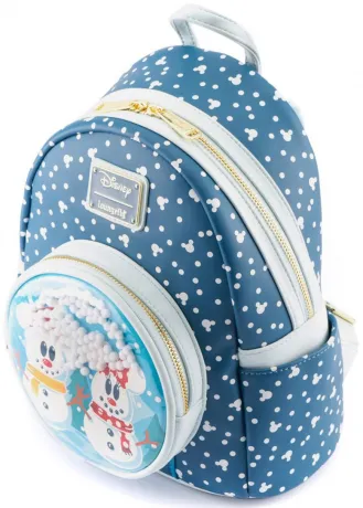Mini sac à dos Boule à Neige Mickey et Minnie Mouse Loungefly