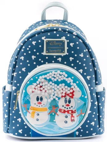 Mini sac à dos Boule à Neige Mickey et Minnie Mouse Loungefly
