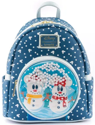 Mini sac à dos Boule à Neige Mickey et Minnie Mouse Loungefly