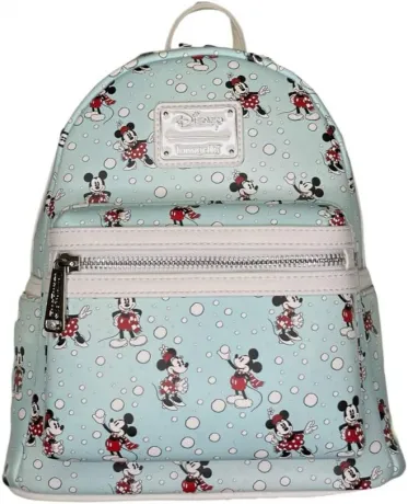 Mini sac à dos Mickey et Minnie Mouse Boules de Neige Impression Intégrale Loungefly