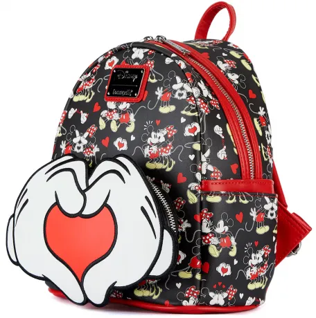 Mini sac à dos Mickey et Minnie Mouse Mains en Cœur Loungefly