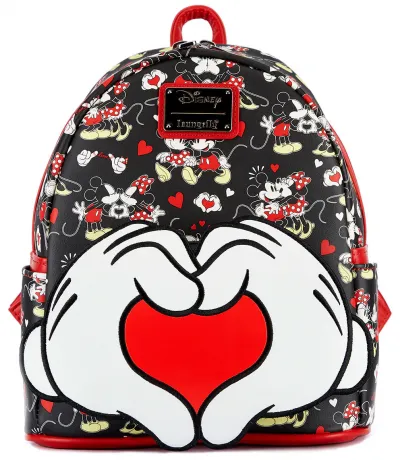 Mini sac à dos Mickey et Minnie Mouse Mains en Cœur Loungefly