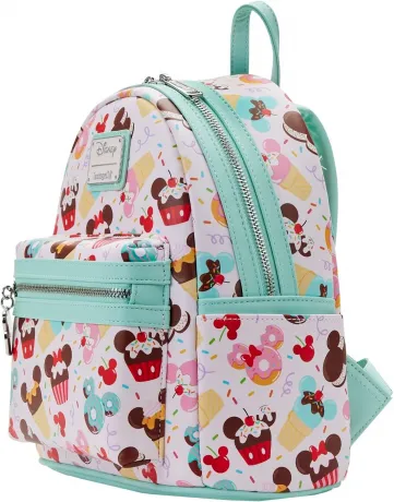 Mini sac à dos Mickey et Minnie Mouse Friandises Impression Intégrale Loungefly