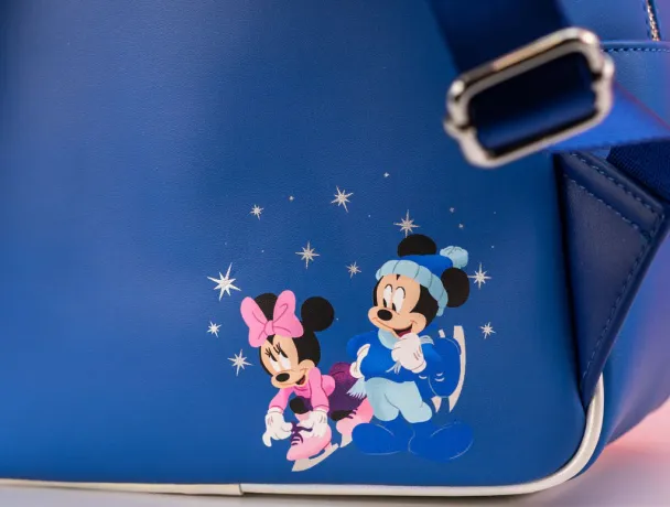 Mini sac à dos Mickey et Minnie Mouse patinent sur la glace Loungefly