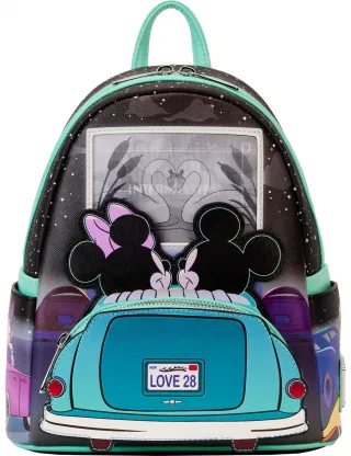 Mini sac à dos Mickey et Minnie Rencard Ciné-parc Lenticulaire Loungefly