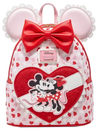 Mini sac à dos Mickey &amp; Minnie Boîte Chocolats Saint Valentin Parfumé Loungefly