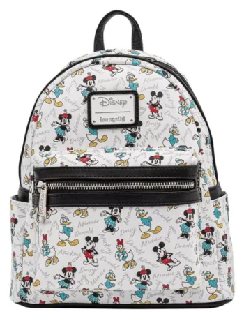 Mini sac à dos Mickey, Minnie, Donald et Daisy Impression Intégrale Loungefly