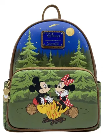 Mini sac à dos Mickey Mouse, Minnie, et leurs Amis Scène Camping Glow Loungefly