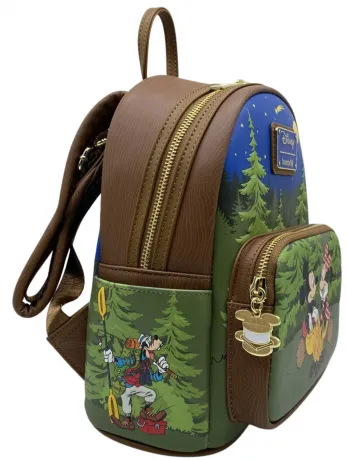Mini sac à dos Mickey Mouse, Minnie, et leurs Amis Scène Camping Glow Loungefly