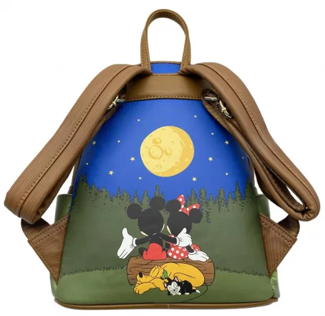 Mini sac à dos Mickey Mouse, Minnie, et leurs Amis Scène Camping Glow Loungefly