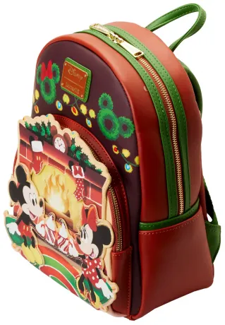 Mini sac à dos Mickey et Minnie Mouse Cheminée et Chocolat Chaud Loungefly