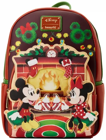 Mini sac à dos Mickey et Minnie Mouse Cheminée et Chocolat Chaud Loungefly