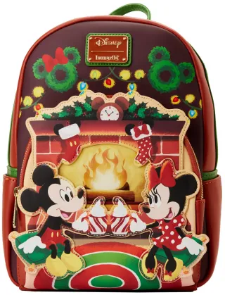 Mini sac à dos Mickey et Minnie Mouse Cheminée et Chocolat Chaud Loungefly