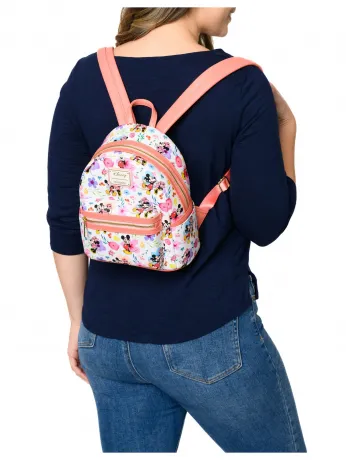 Mini sac à dos Mickey &amp; Minnie Mouse Floral Loungefly