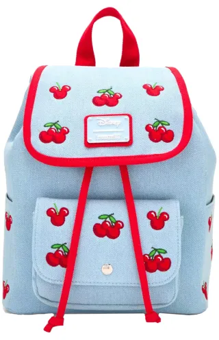 Mini sac à dos Mickey Mouse Cerises Denim Loungefly