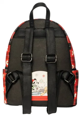 Mini sac à dos Mickey Mouse et Minnie Mouse Noël Loungefly