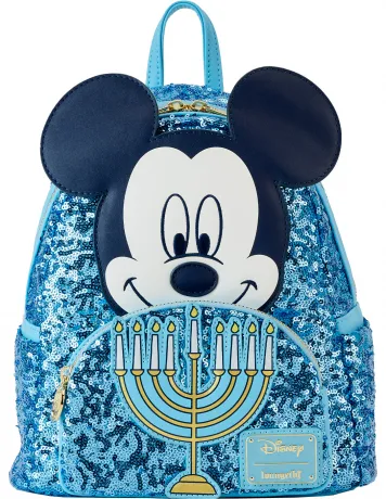 Mini sac à dos Mickey Mouse Hanukkah Sequin Glow Loungefly