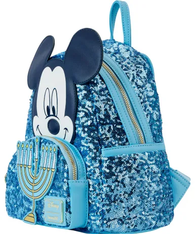 Mini sac à dos Mickey Mouse Hanukkah Sequin Glow Loungefly
