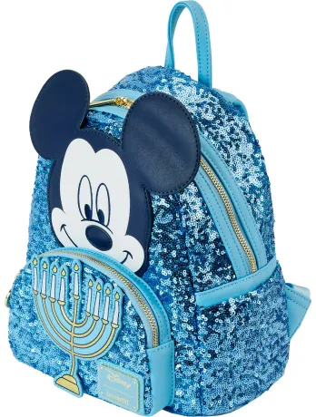Mini sac à dos Mickey Mouse Hanukkah Sequin Glow Loungefly
