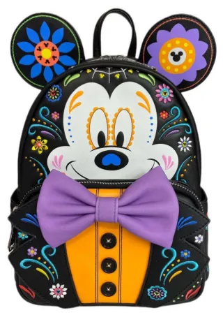 Mini sac à dos Mickey Mouse Jour des morts Crâne de Sucre Cosplay Loungefly