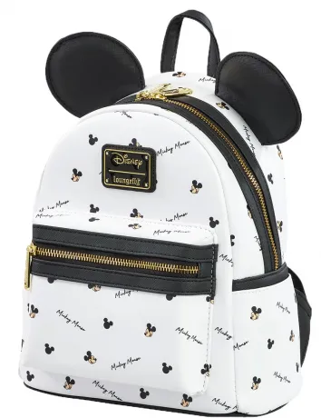 Mini sac à dos Mickey Mouse Signature Impression Intégrale Loungefly