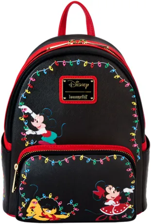 Mini sac à dos Mickey &amp; ses Amis Décorations lumineuses de Noël Light Up Loungefly