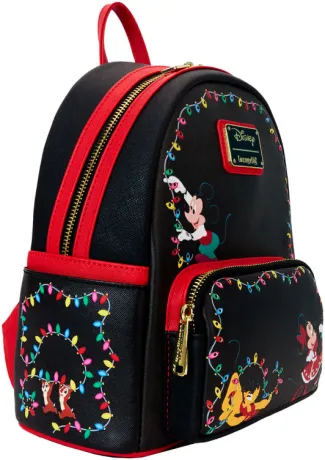 Mini sac à dos Mickey &amp; ses Amis Décorations lumineuses de Noël Light Up Loungefly