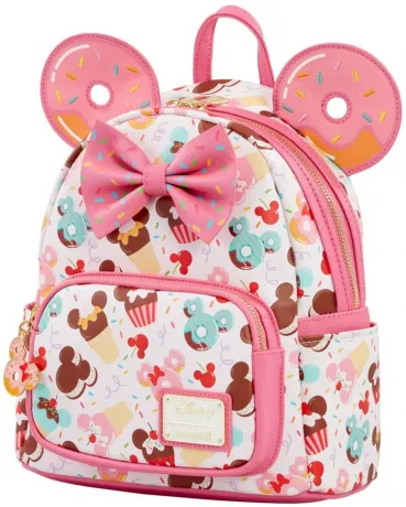 Mini sac à dos Minnie Cupcake et Donuts Impression Intégrale Loungefly