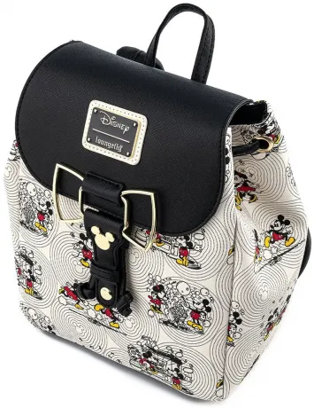Mini sac à dos Minnie et Mickey posent avec le Nœud de Minnie en Métal Loungefly