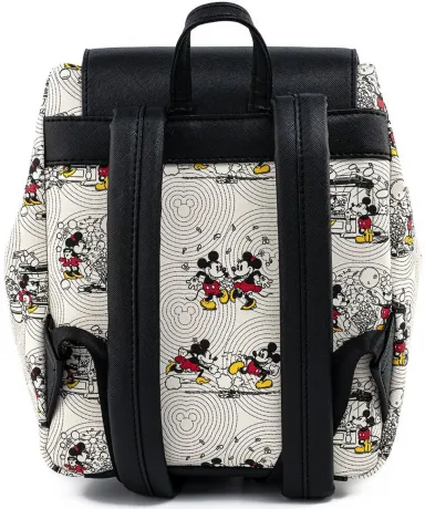 Mini sac à dos Minnie et Mickey posent avec le Nœud de Minnie en Métal Loungefly