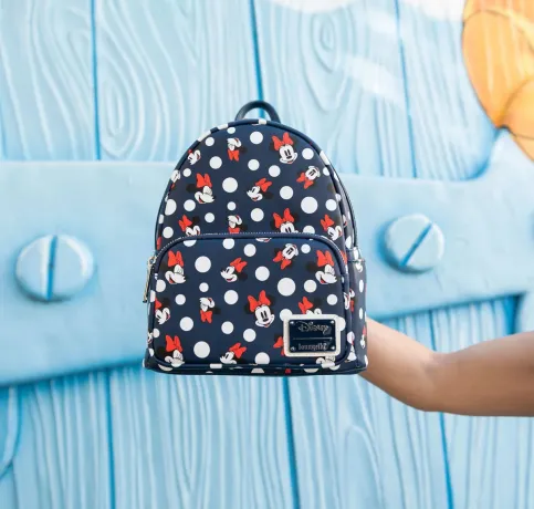 Mini sac à dos Bleu Minnie Mouse à Pois Impression Intégrale Loungefly