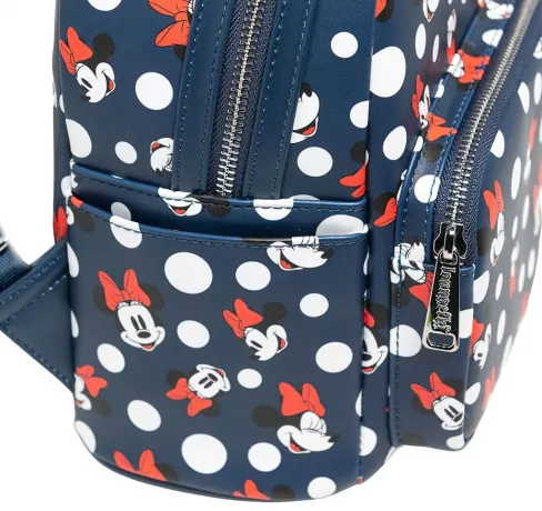 Mini sac à dos Bleu Minnie Mouse à Pois Impression Intégrale Loungefly