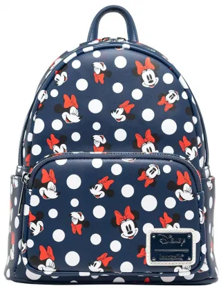 Mini sac à dos Bleu Minnie Mouse à Pois Impression Intégrale Loungefly