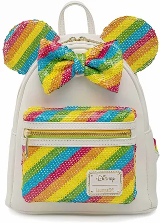 Mini sac à dos Minnie Mouse Arc-en-ciel Sequin Loungefly