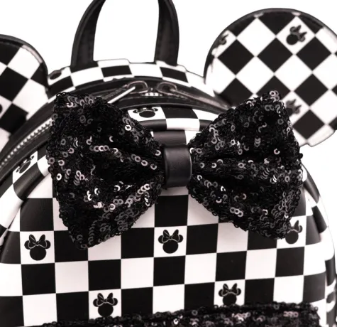 Mini sac à dos Minnie Mouse Damier Sequin Loungefly