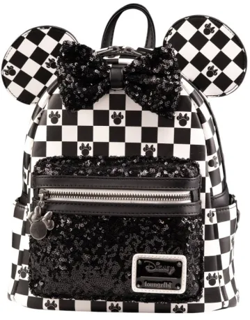 Mini sac à dos Minnie Mouse Damier Sequin Loungefly
