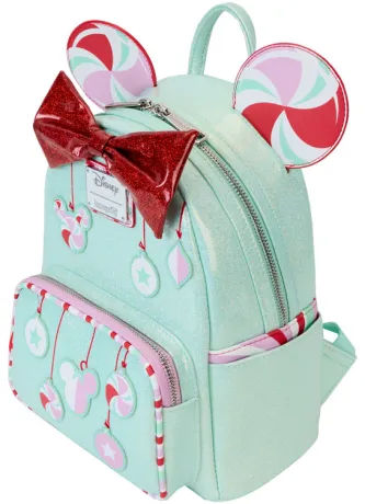 Mini sac à dos Minnie Mouse Décoration Noël Menthe Loungefly