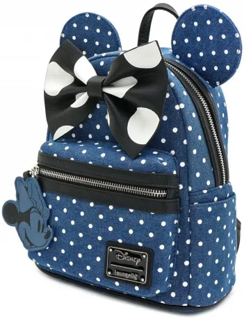 Mini sac à dos Minnie Mouse Denim Polka à Pois Loungefly
