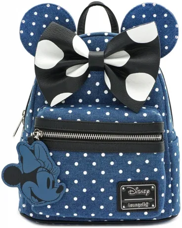 Mini sac à dos Minnie Mouse Denim Polka à Pois Loungefly