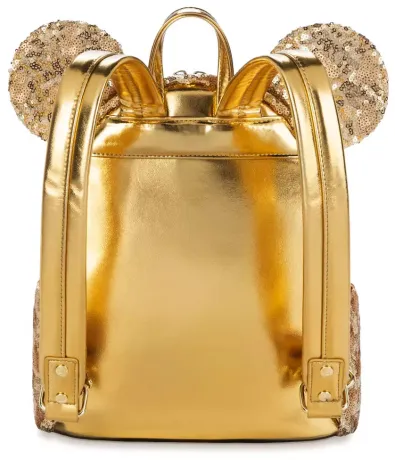 Mini sac à dos Minnie Mouse Doré Sequin Loungefly