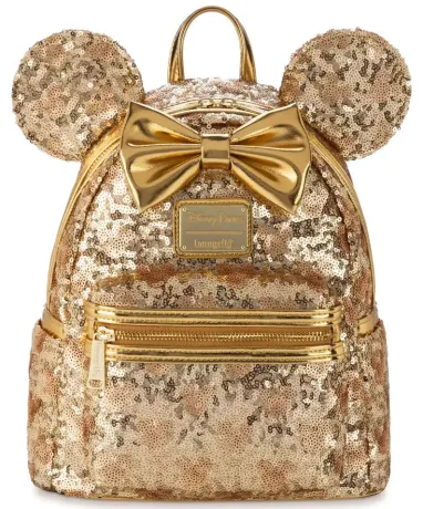 Loungefly Mickey Mouse Disney Mini sac a dos Minnie Mouse Dore Sequin pas cher Flytopia