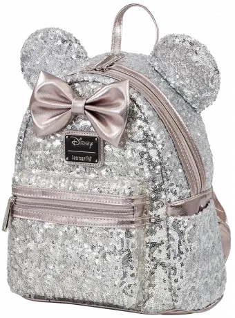 Mini sac à dos Minnie Mouse Sequin Argent Loungefly