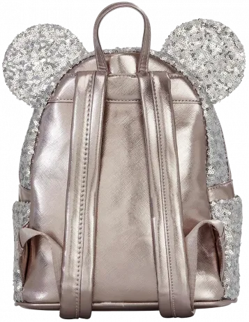 Mini sac à dos Minnie Mouse Sequin Argent Loungefly