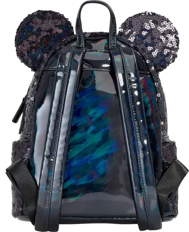 Mini sac à dos Minnie Mouse Holographique Noir Loungefly